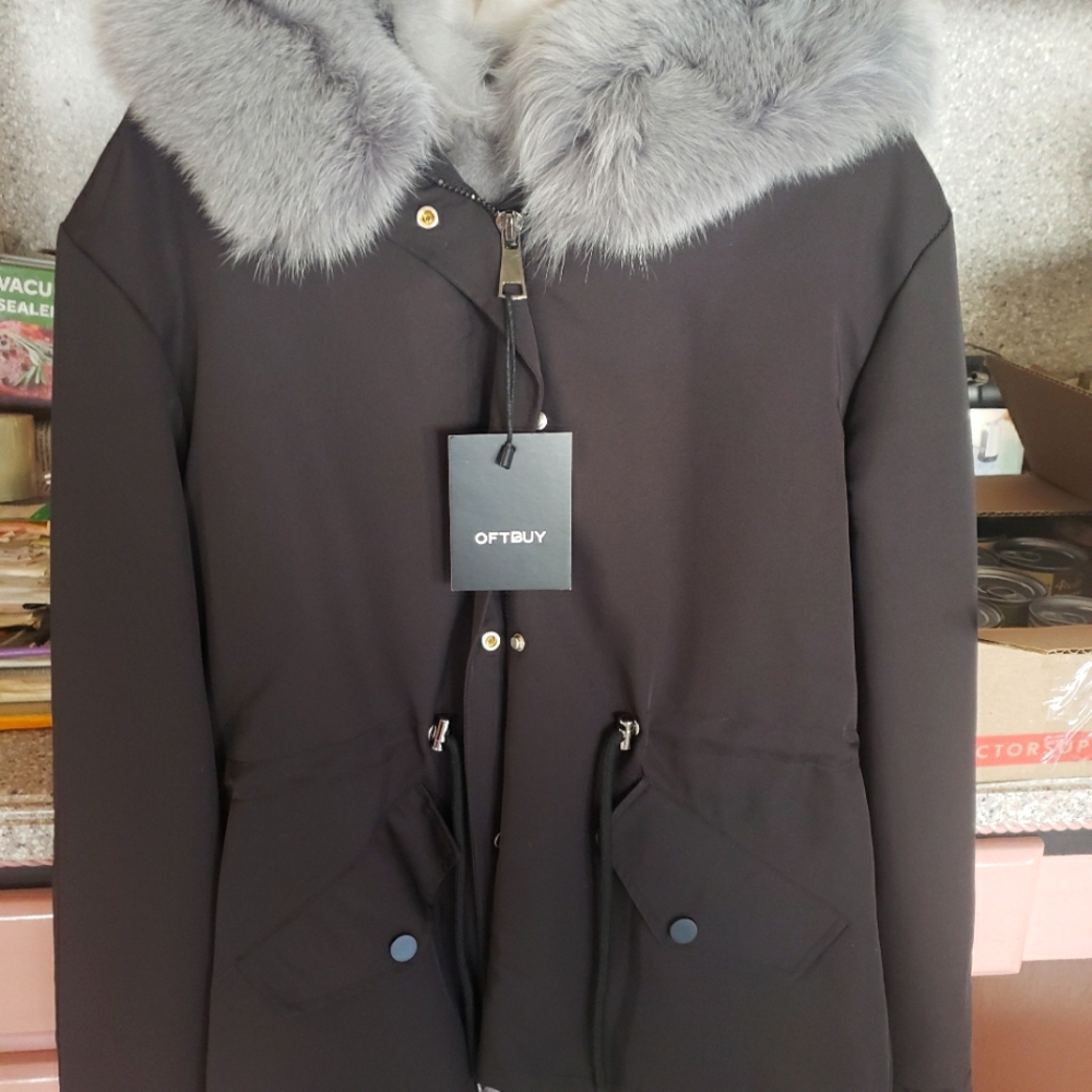 Fur lines parka